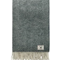 Gant Home Plädar & Filtar-Herringbone Ullpläd 130x200 cm, Kvällsblå