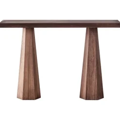 Dusty Deco Sidobord & Avlastningsbord-Hexagon Konsolbord, Mörkbetsad Ask