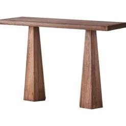 Dusty Deco Sidobord & Avlastningsbord-Hexagon Konsolbord, Mörkbetsad Ask