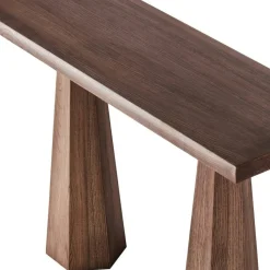 Dusty Deco Sidobord & Avlastningsbord-Hexagon Konsolbord, Mörkbetsad Ask