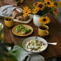 Rörstrand Tekoppar|Kaffekoppar-Höganäs Keramik Daga Mugg 30 cl, Ockra