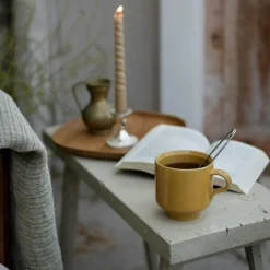 Rörstrand Tekoppar|Kaffekoppar-Höganäs Keramik Daga Mugg 30 cl, Ockra