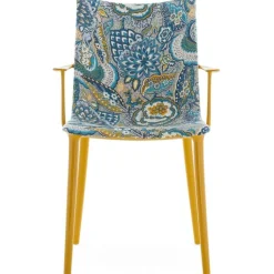 Kartell Stolar-H.H.H. Stol Klädd Tyg, Mustard / Ink-Ochre