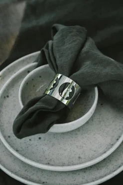 Hilke X Mumin Servettring Muminpappa 2-pack, Förnicklad Mässing