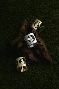 Hilke X Mumin Servettring Muminpappa 2-pack, Förnicklad Mässing