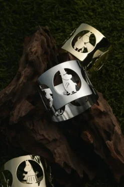 Hilke X Mumin Servettring Muminpappa 2-pack, Förnicklad Mässing