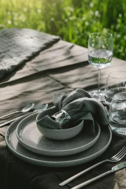 Hilke Collection Servetter & Tillbehör-Hilke X Mumin Servettring Muminmamma 2-pack, Förnicklad Mässing