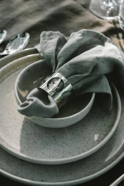 Hilke Collection Servetter & Tillbehör-Hilke X Mumin Servettring Muminmamma 2-pack, Förnicklad Mässing