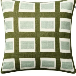 Chhatwal & Jonsson Prydnadskuddar & Fodral-Hira Kuddfodral 50x50 cm, Aqua / Cactus Green