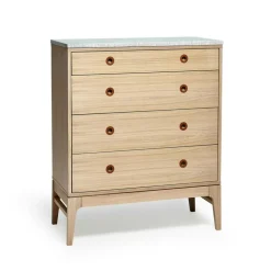 Höllviken Byrå 4 Lådor, Vitpigmenterad Ek