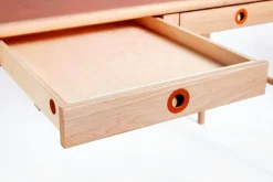 Mavis Skrivbord-Höllviken Skrivbord, Vitpigmenterad Ek