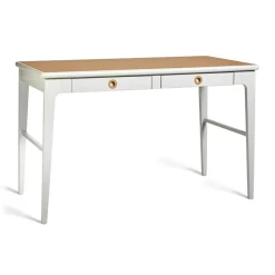 Mavis Skrivbord-Höllviken Skrivbord, Vitpigmenterad Ek