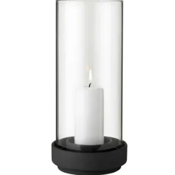 Stelton Ljuslyktor-Hurricane Ljushållare L, Stengods/Glas