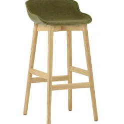 Normann Copenhagen Barstolar & Barpallar-Hyg Barstol 75 cm, Klädd Framsida, Sand / Ek