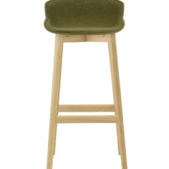 Normann Copenhagen Barstolar & Barpallar-Hyg Barstol 75 cm, Klädd Framsida, Sand / Ek