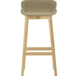 Normann Copenhagen Barstolar & Barpallar-Hyg Barstol 75 cm, Klädd Framsida, Sand / Ek
