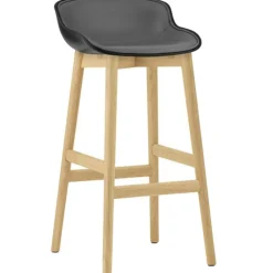 Normann Copenhagen Barstolar & Barpallar-Hyg Barstol 75 cm, Klädd Framsida, Sand / Ek