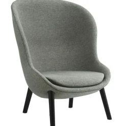 Normann Copenhagen Fåtöljer-Hyg Fåtölj Hög, Mörkgrå / Svart Ek