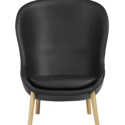 Normann Copenhagen Fåtöljer-Hyg Fåtölj Hög, Mörkgrå / Svart Ek