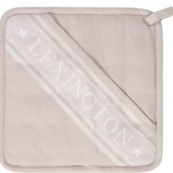 Lexington Grytlappar & Grytvantar-Icons Organic Cotton Jacquard Star Grytlapp, Svart / Vit