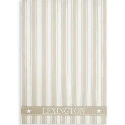 Icons Twill Waffle Striped Kökshandduk, Svart