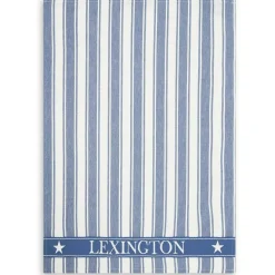 Icons Twill Waffle Striped Kökshandduk, Svart