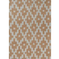 Ikat Kökshandduk 50x70 cm, Mist Blue / Terracotta