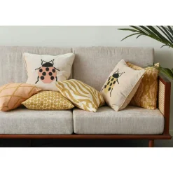 Ikat Orissa Kuddfodral 50x50, Aqua/Heaven Blue