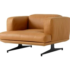 Inland AV21 Fåtölj, Läder Noble Cognac / Warm Black