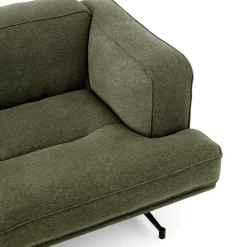 &Tradition 3-Sitssoffor-Inland AV23 3-sitssoffa, Noble Konjak Läder / Polerad Aluminium