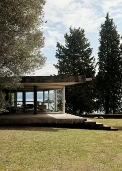 &Tradition 3-Sitssoffor-Inland AV23 3-sitssoffa, Noble Konjak Läder / Polerad Aluminium