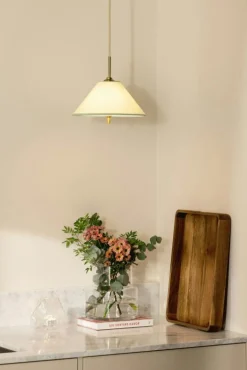 Globen Lighting Pendellampor-Iris 25 Pendel, Creme