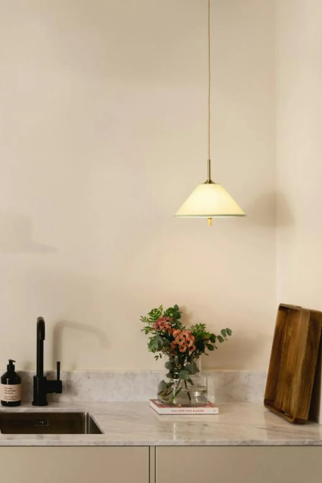 Globen Lighting Pendellampor-Iris 25 Pendel, Creme