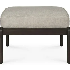 Ethnicraft Fotpallar-Jack Fotpall, Mahogny / Svart Läder