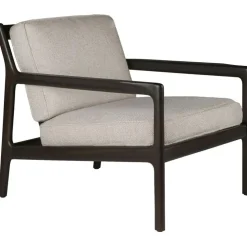 Jack Loungefåtölj, Rosenträ / Svart Läder