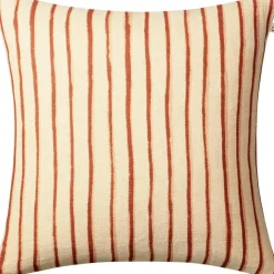 Chhatwal & Jonsson Prydnadskuddar & Fodral-Jaipur Stripe Kuddfodral 50x50 cm, Light Beige / Apricot Orange / Rose