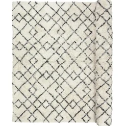 Broste Copenhagen Bomulls- & Trasmattor|Ryamattor-Janson Matta 200x300 cm, Ivory/Black