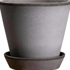 Bergs Potter Utekrukor & Odlingslådor-Julie Kruka Med Fat Ø12 cm