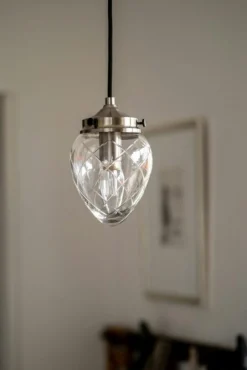 Globen Lighting Fönsterlampor|Pendellampor-Juni 11 Pendel, Stål / Klar