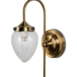 Juni Vägglampa IP44, Stål / Klar