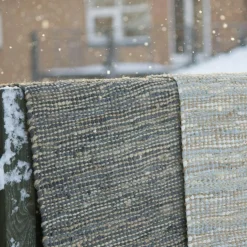 Jute/Leather Matta 75x200 cm, Mörkgrå