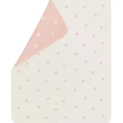 Juwel Babyfilt 70x90 cm Hearts, Off-white / Rosa