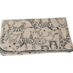 Juwel Barnfilt 100x140 cm Safari Animals, Beige / Grå