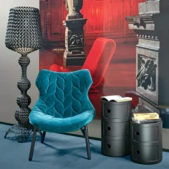 Kartell Golvlampor-Kabuki Golvlampa, Svart