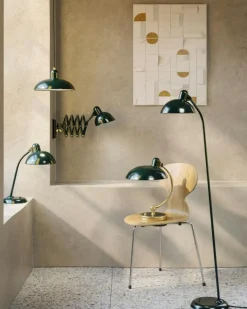 Fritz Hansen Skrivbordslampor|Bordslampor-KAISER idell™ 6556-T Bordslampa, Mässing / Bespoke Green