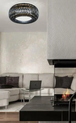 SLAMP Vägglampor|Plafonder-Kalatos Vägg-/Taklampa, Svart / Guld