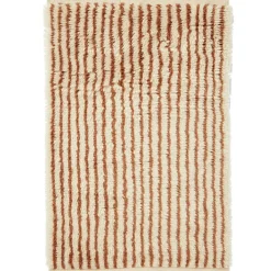 Kami Knotted Matta 120x180 cm, Off-white / Rödbrun