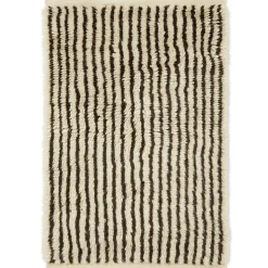 Kami Knotted Matta 120x180 cm, Off-white / Rödbrun