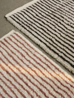 Kami Knotted Matta 120x180 cm, Off-white / Rödbrun