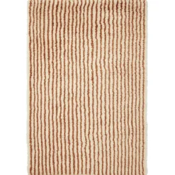 Kami Knotted Matta 120x180 cm, Off-white / Rödbrun